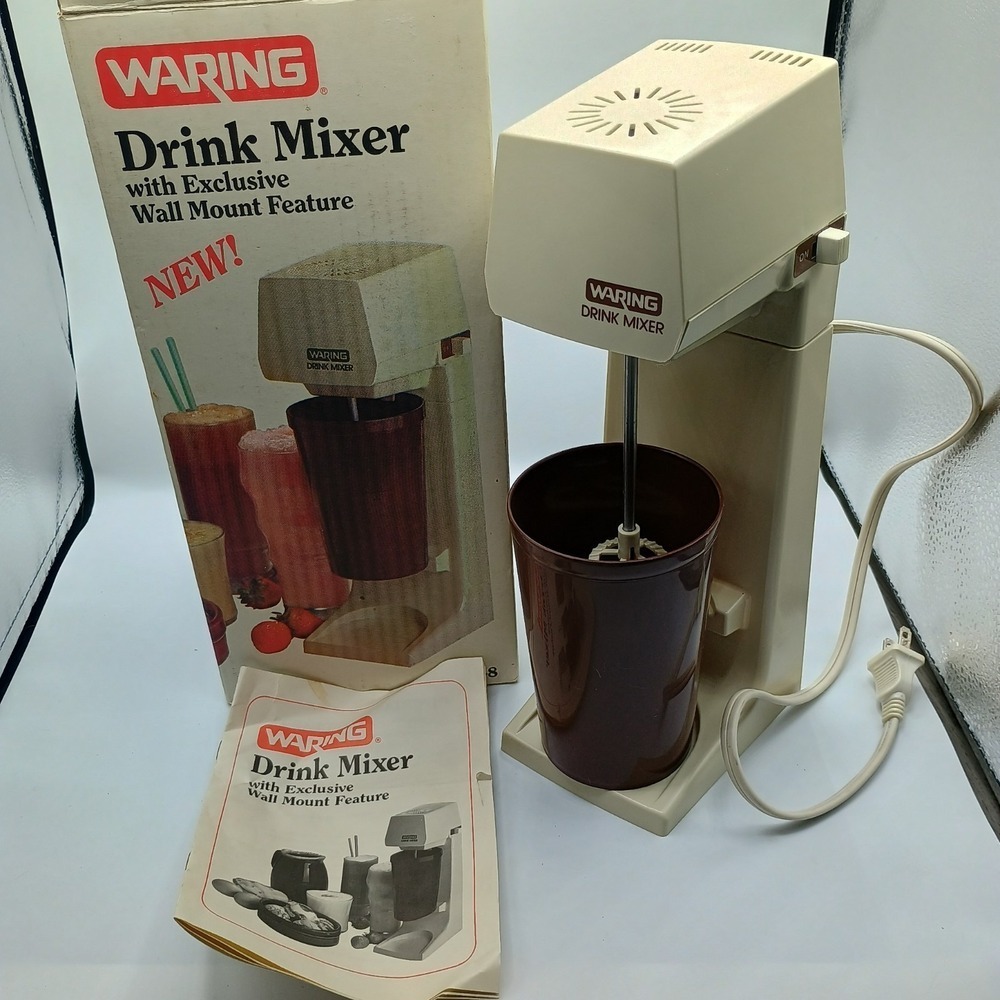 Vintage Waring Drink Mixer DM110-8 Tested And Works Wall Mount